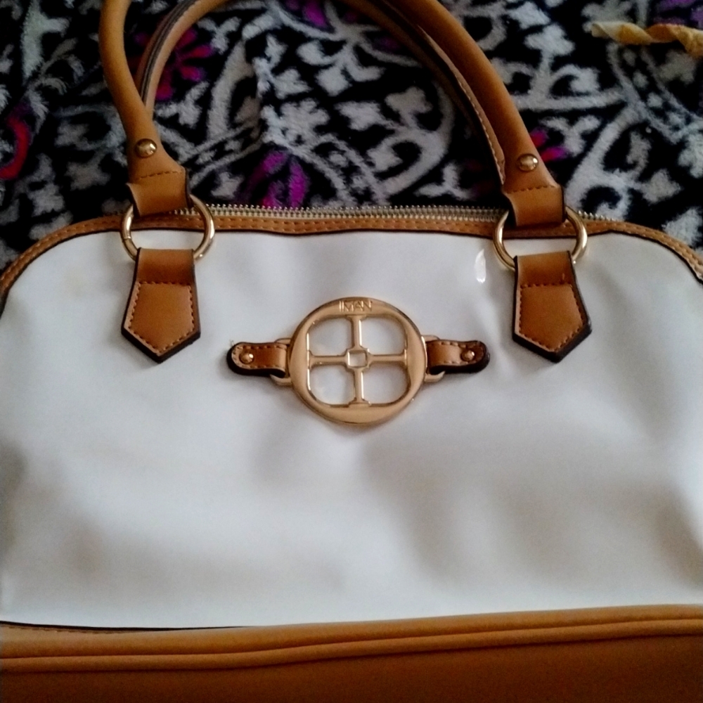 IMAN Global Chic Patent Dome Satchel